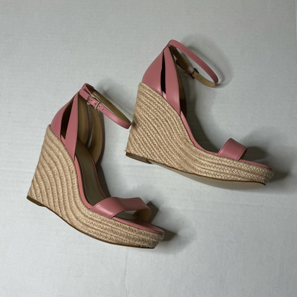 Michael Kors Pink Kimberly Leather Wedge NEW Size 10M - Picture 4 of 9